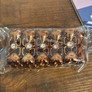 Copper and Crystal Heart bracelet